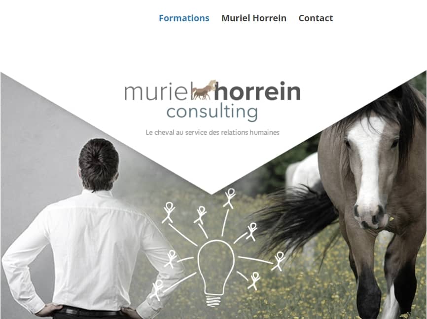 Muriel Horrein : capture du site web